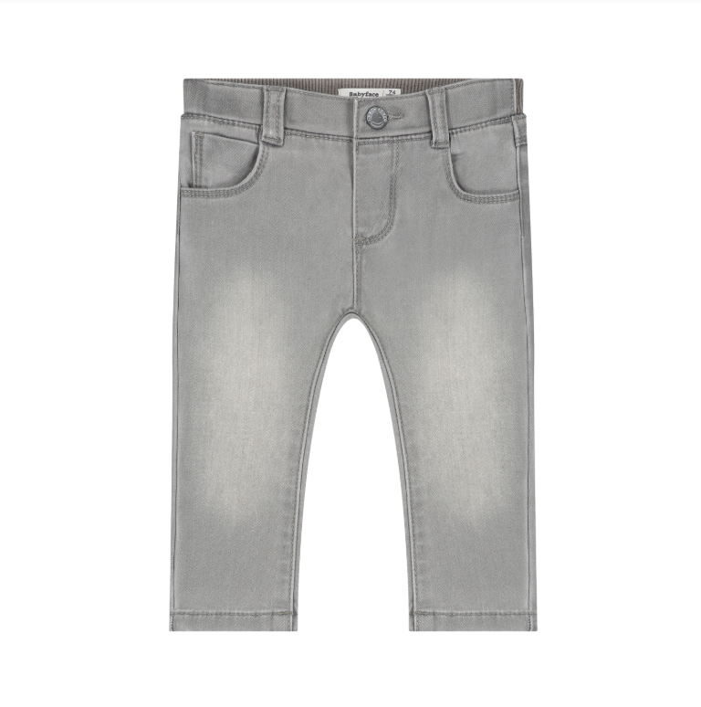 Gray Washed Denim Pants