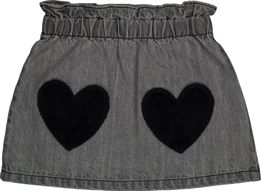 Heart Pocket Teacher Denim Kid Skirt