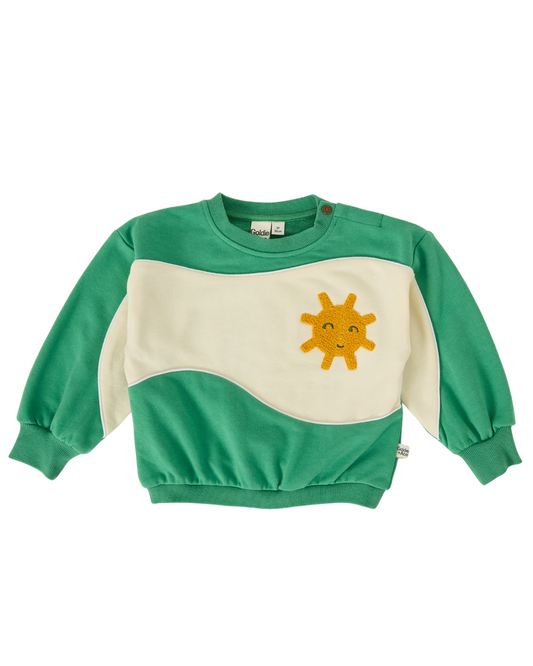 Sunshine Piped Panel Sweatshirt