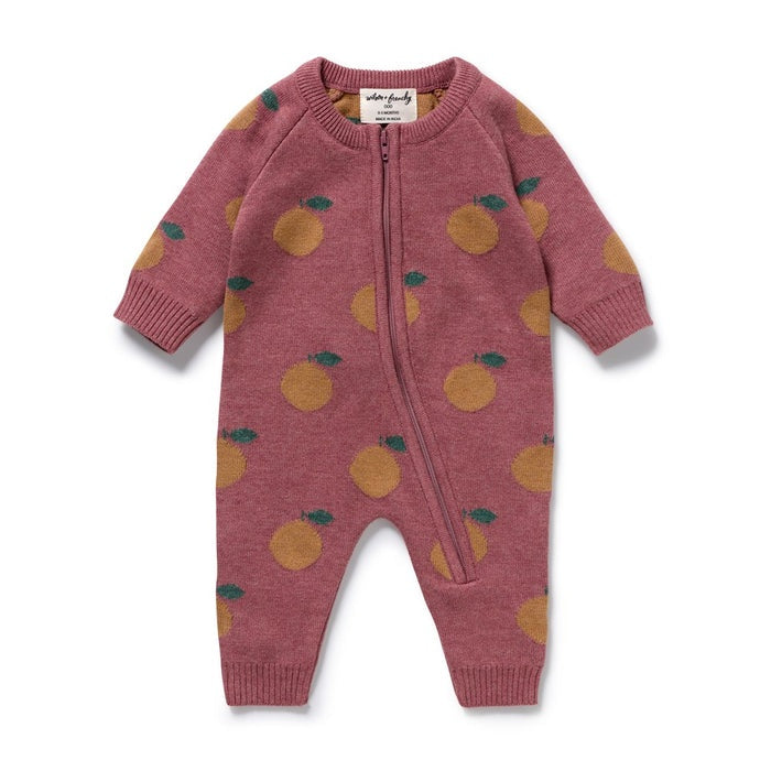 Clementine Zip Knit Romper Organic