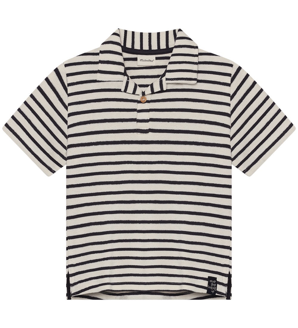 Vanilla Striped Toddler Polo Tee