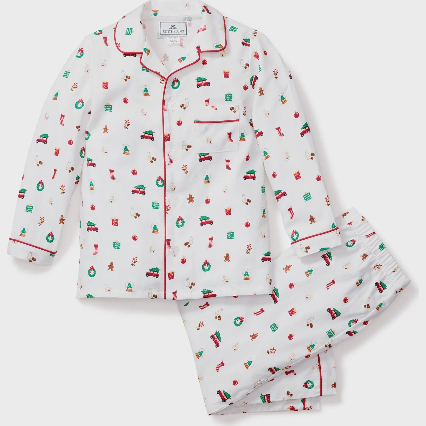 Winter Nostalgia 2pc PJs-White : 6yr