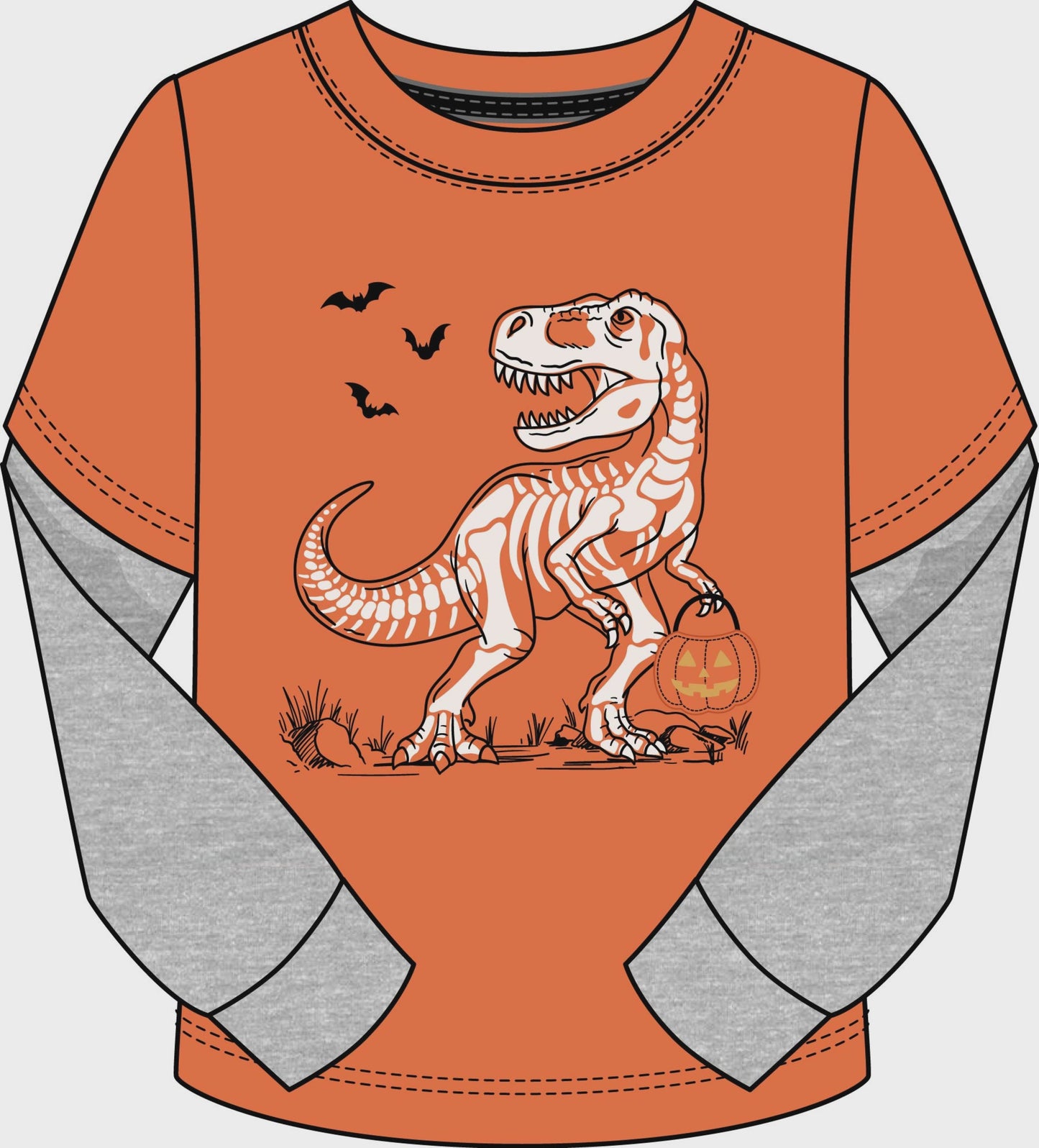 T Rex Bones LS tee todd