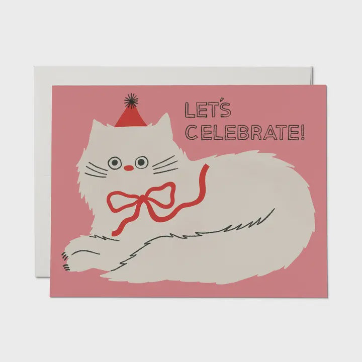 Let's Celebrate Cat Greeting Card