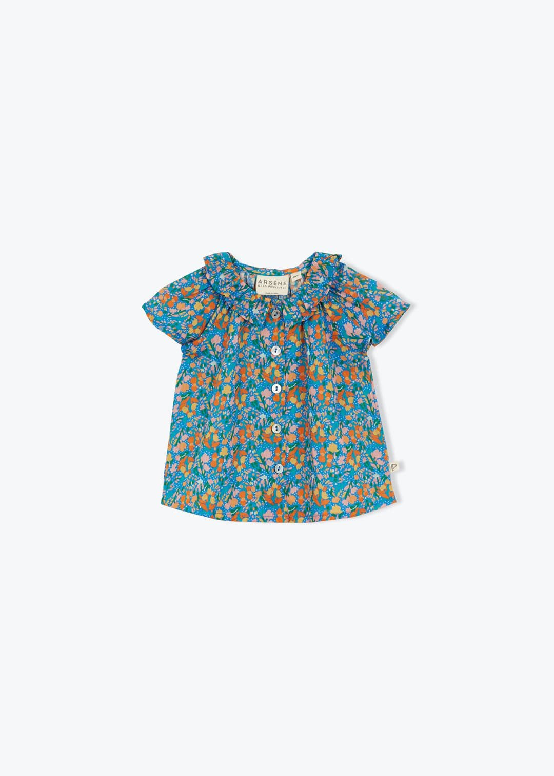Floral Button SS Blouse