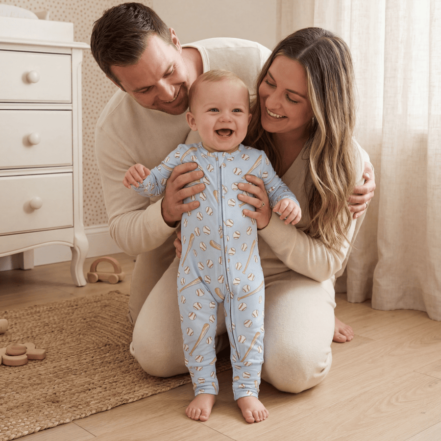 Little Slugger Blue Convertible Romper