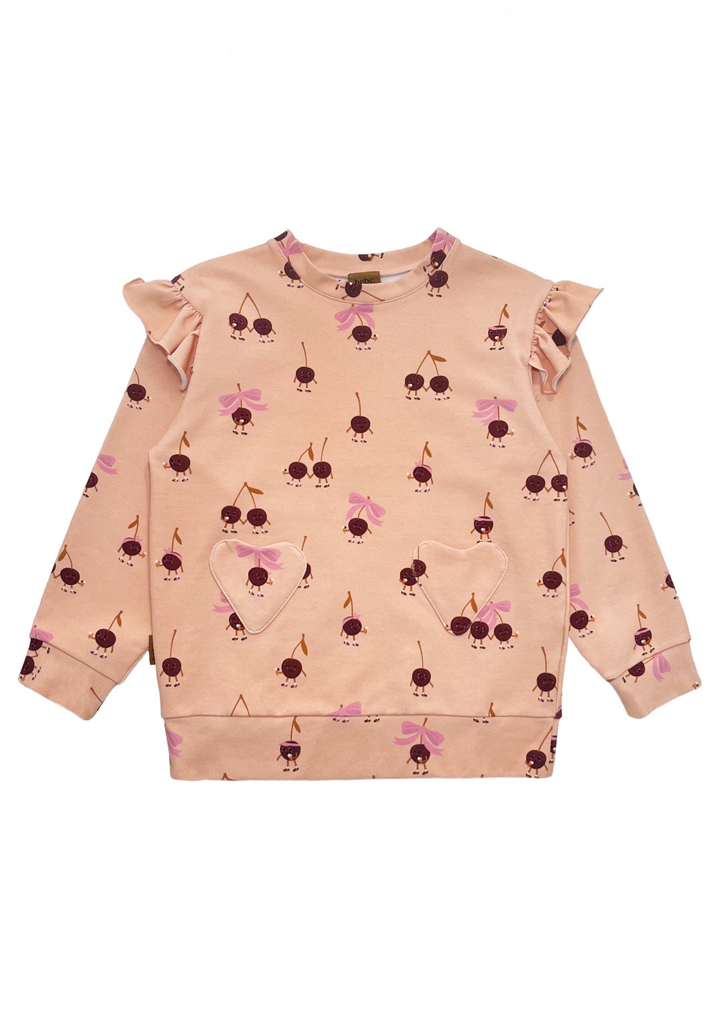 Cherry Love Sweater w/ Heart Pockets