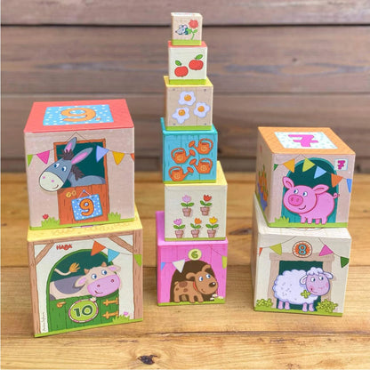 On the Farm Cardboard Stacking & Nesting Cubes
