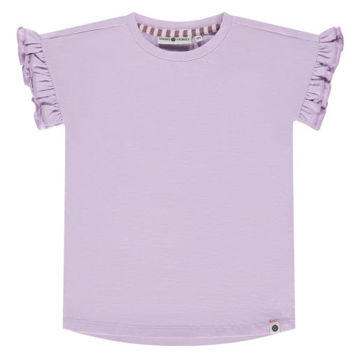 Lilac Ruffle Sleeve Top
