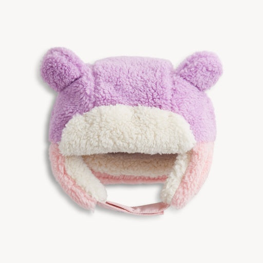 PINK COLORBLOCK SHERPA HAT