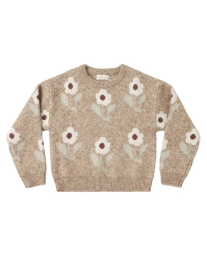 ASPEN SWEATER FAWN FLOWER