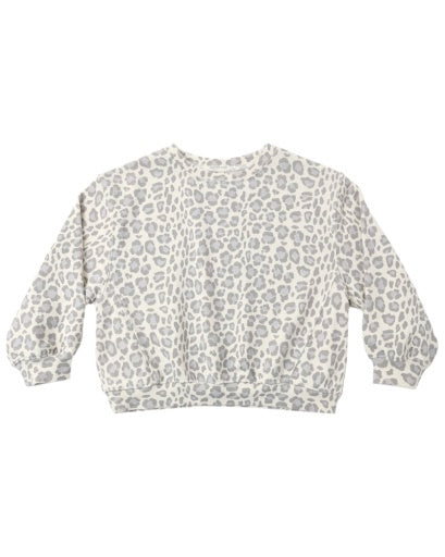 OVERSIZED SWEATSHIRT BLUE LEOPARD