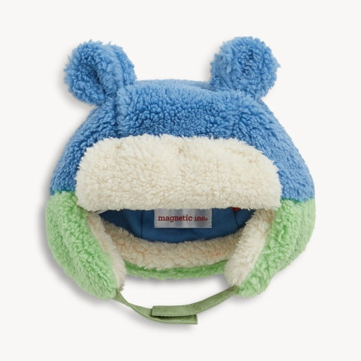 BLUE COLORBLOCK SHERPA HAT