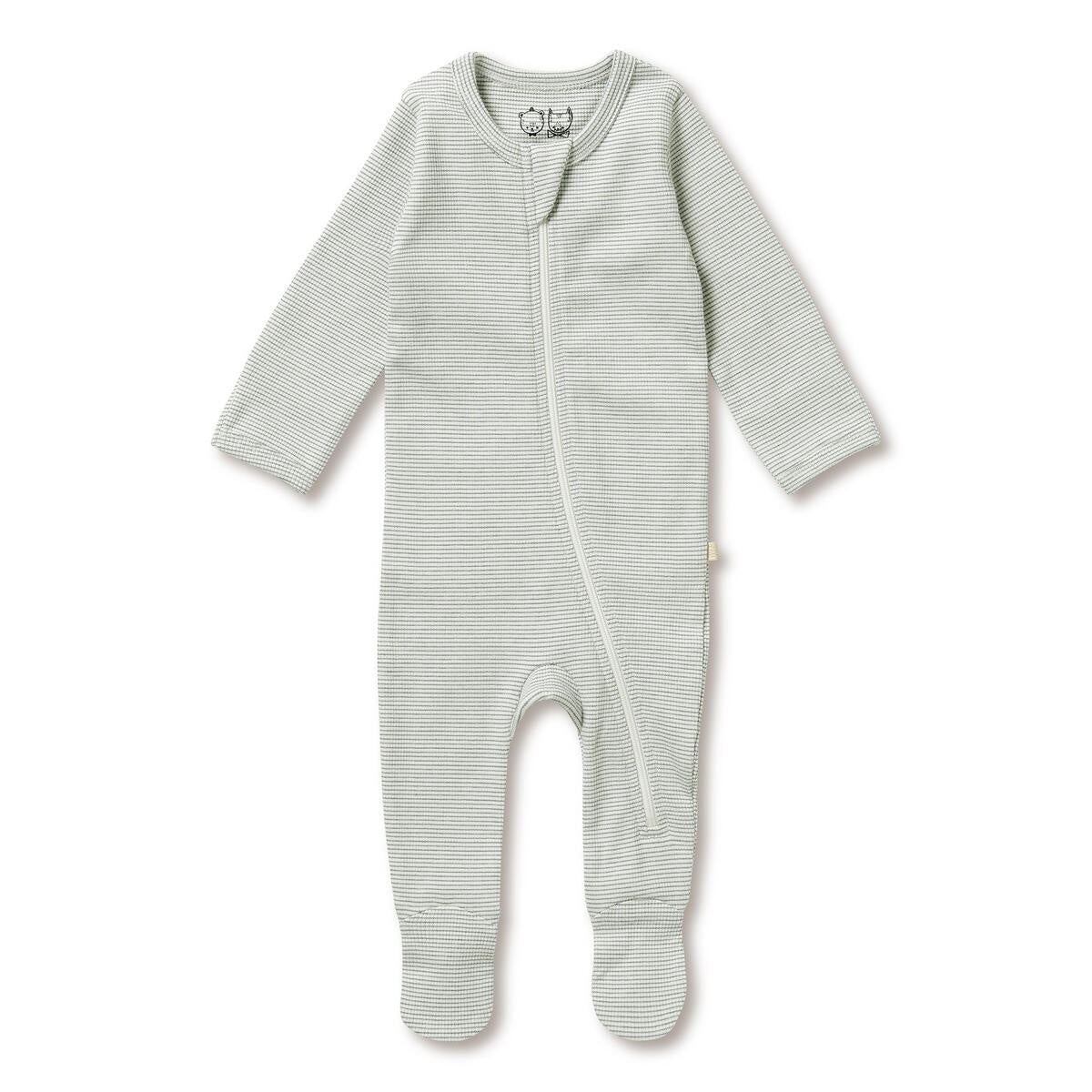 W&F Organic Stripe Zipsuit