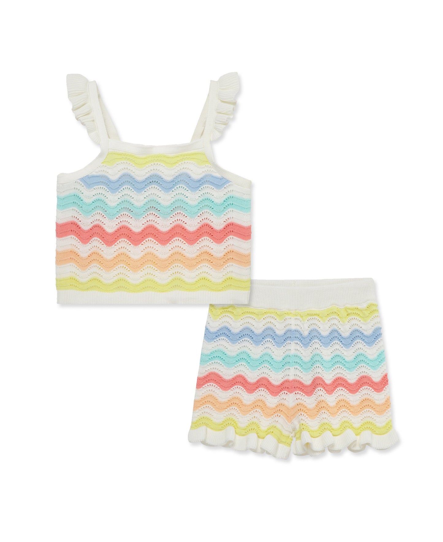 Wavy Pointelle Knit Set | Toddler
