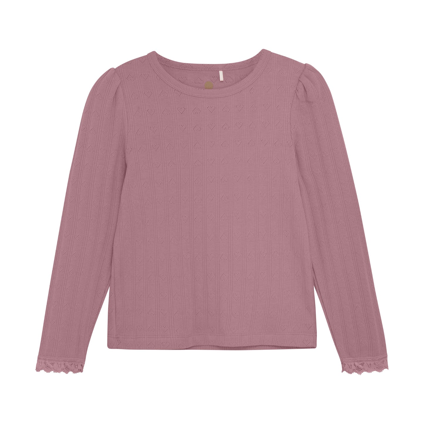 LS Pointelle Heart Tee