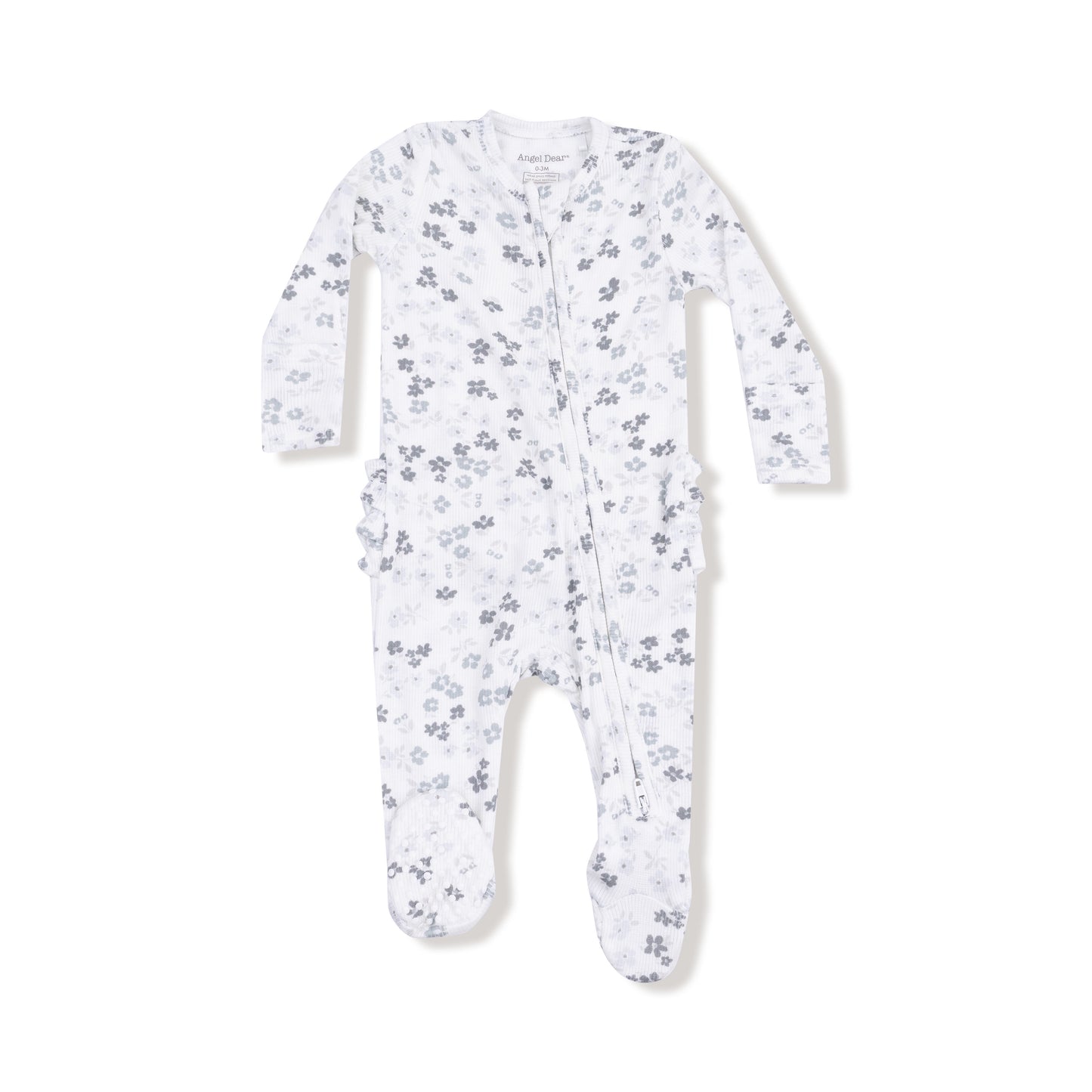 Caroline's Calico 2 Way Zip Ruffle Footie