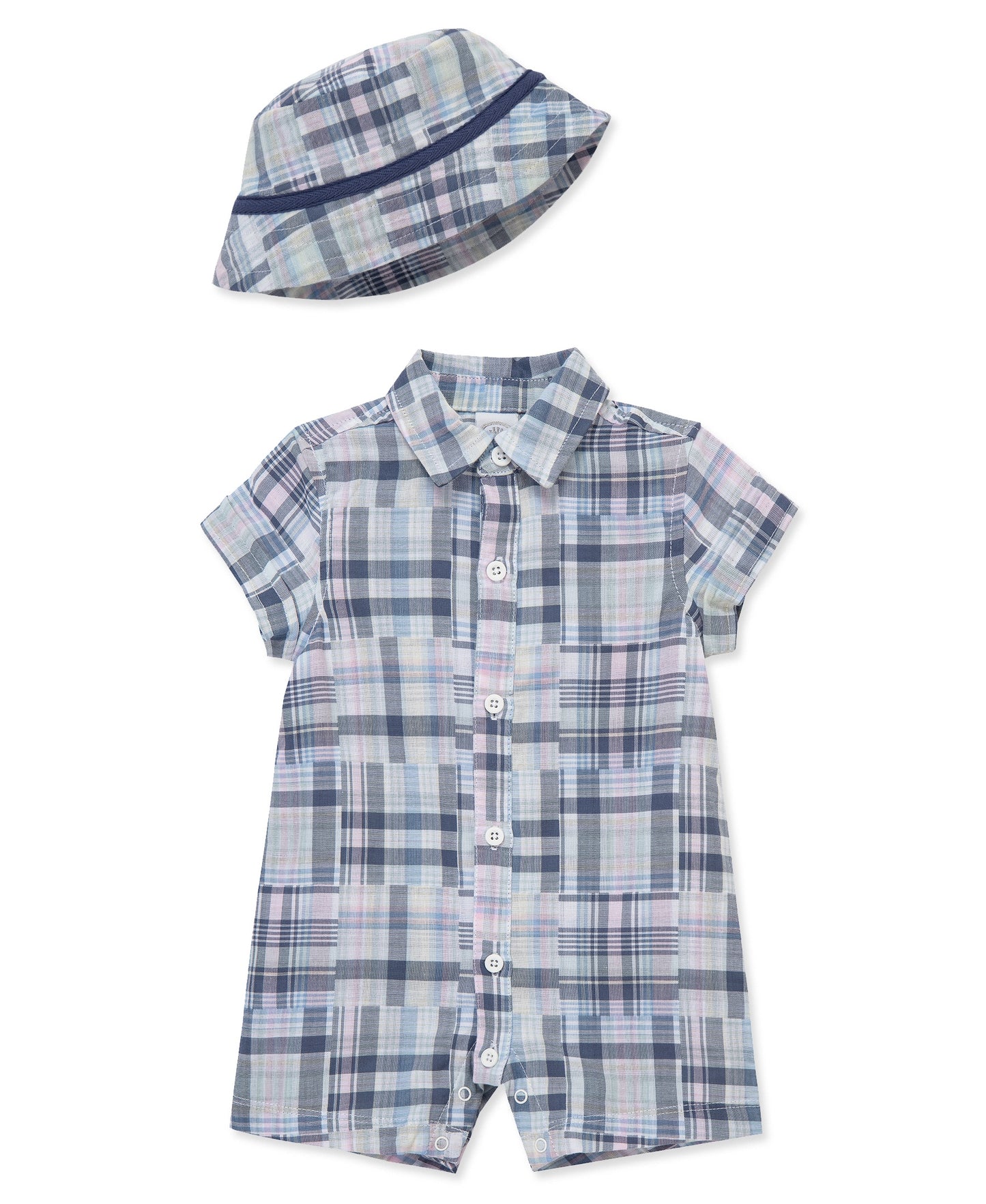 Newport Plaid Romper & hat