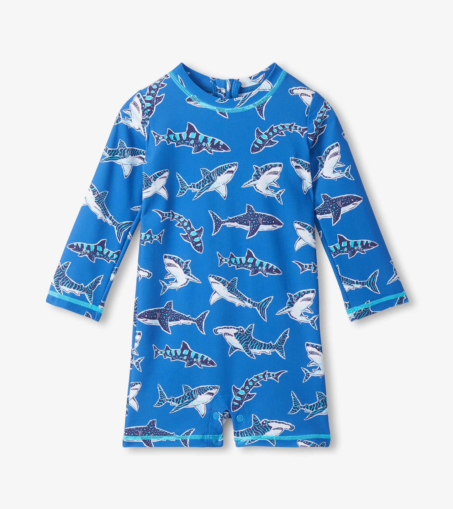 Shark Print One Piece Rashguard