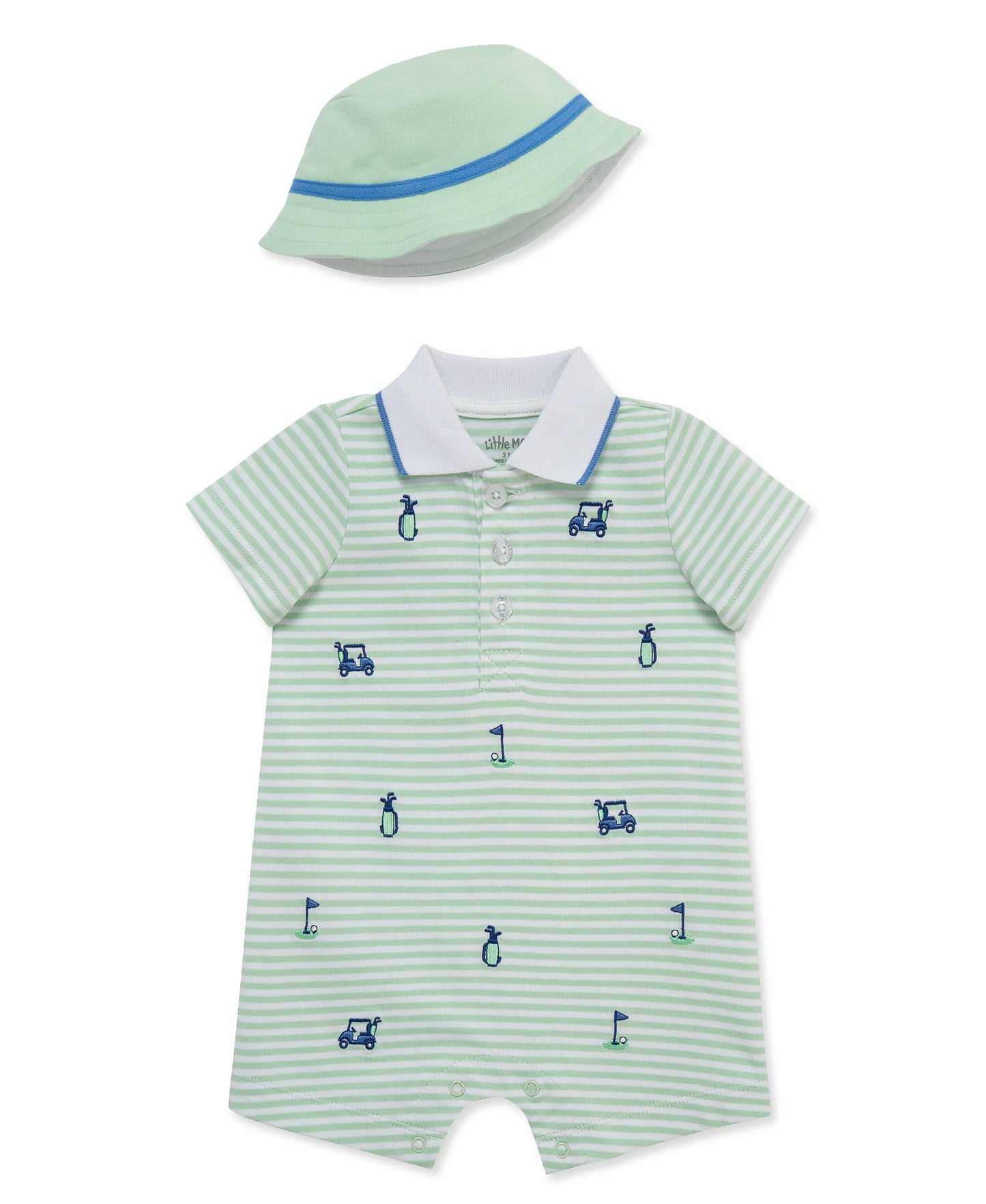 Golf Polo Romper with Hat