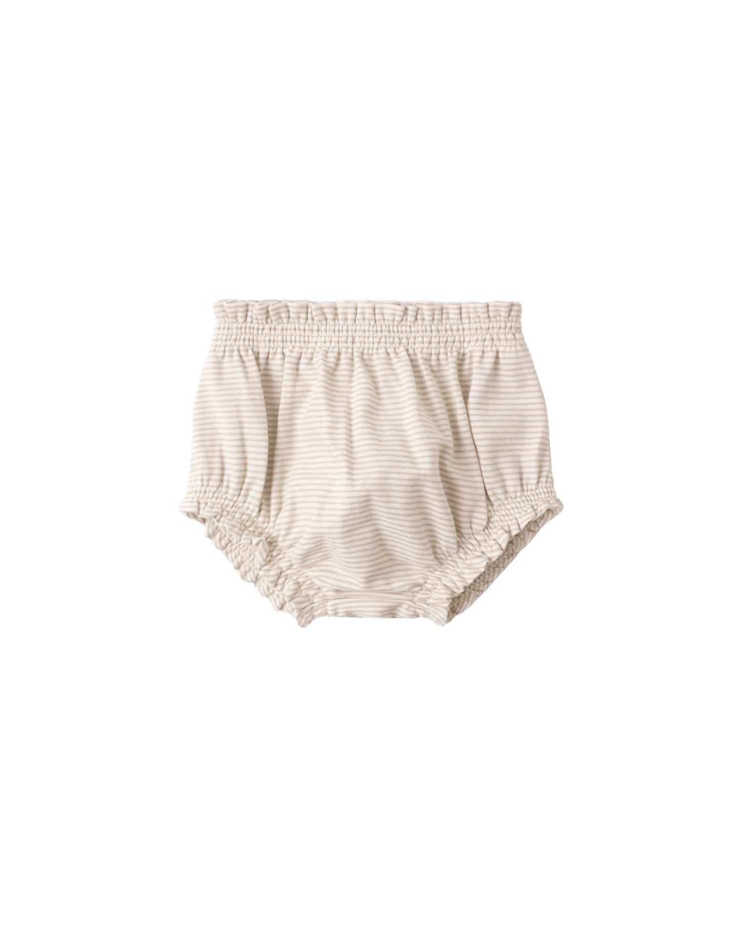 Gathered Bloomer in Oat Micro Stripe