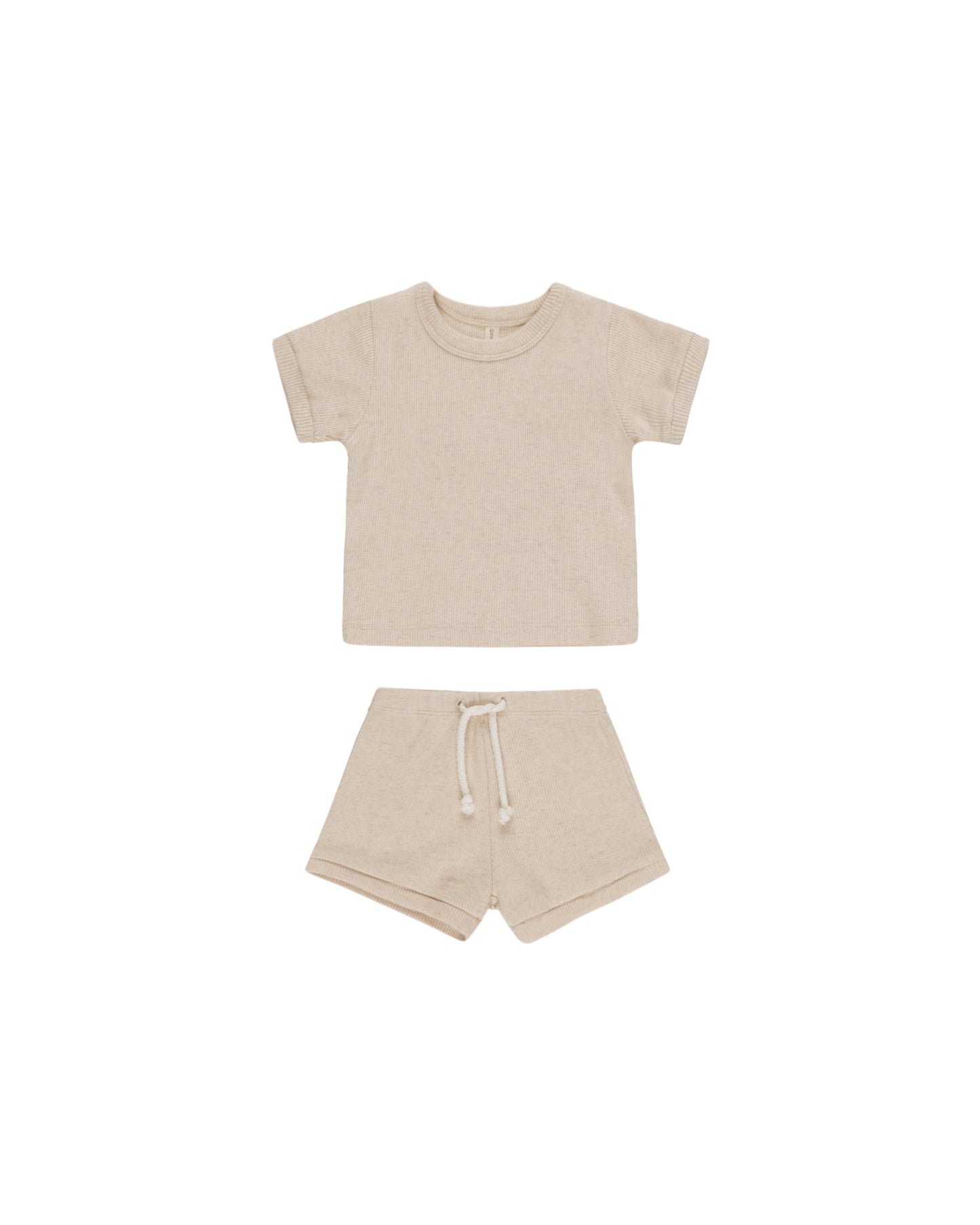 Ribbed Shortie Set in Taupe
