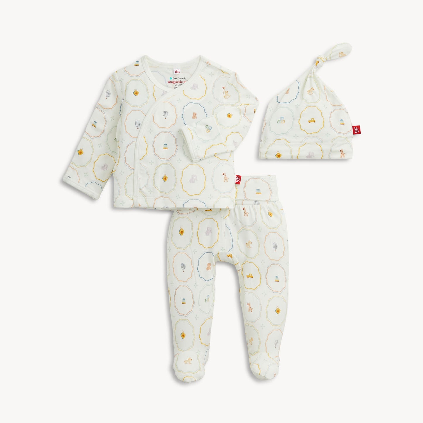 Nursery Magic Cream Modal Kimono Set