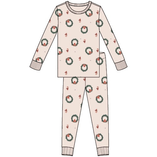 Holiday Wreath Baby PJ Set
