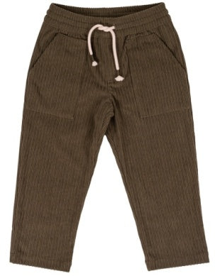 Corduroy Pockets Drawstring Pants