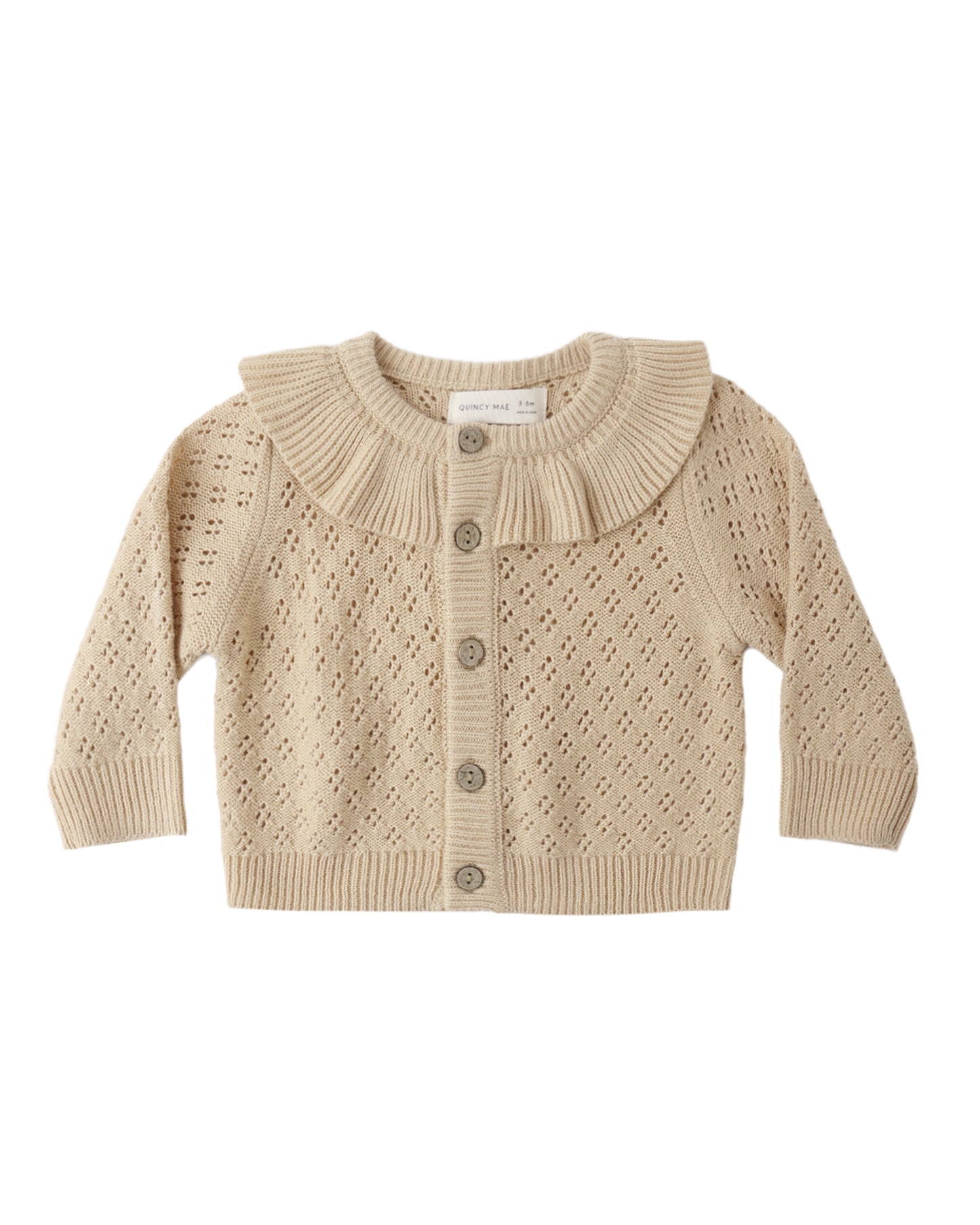 Butterscotch Knit Ruffle Collar Knit Cardigan