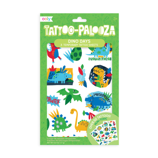OOLY Tattoo Palooza Temporary Tattoos Dino Days