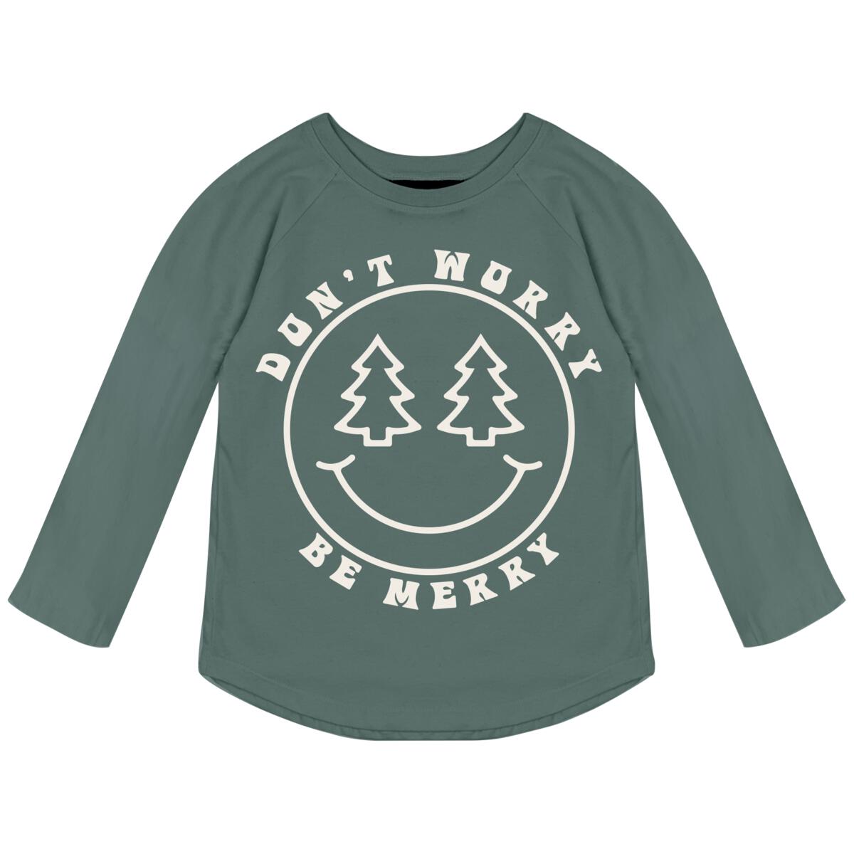 Be Merry Raglan LS Tee