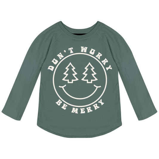 Be Merry Raglan LS Tee