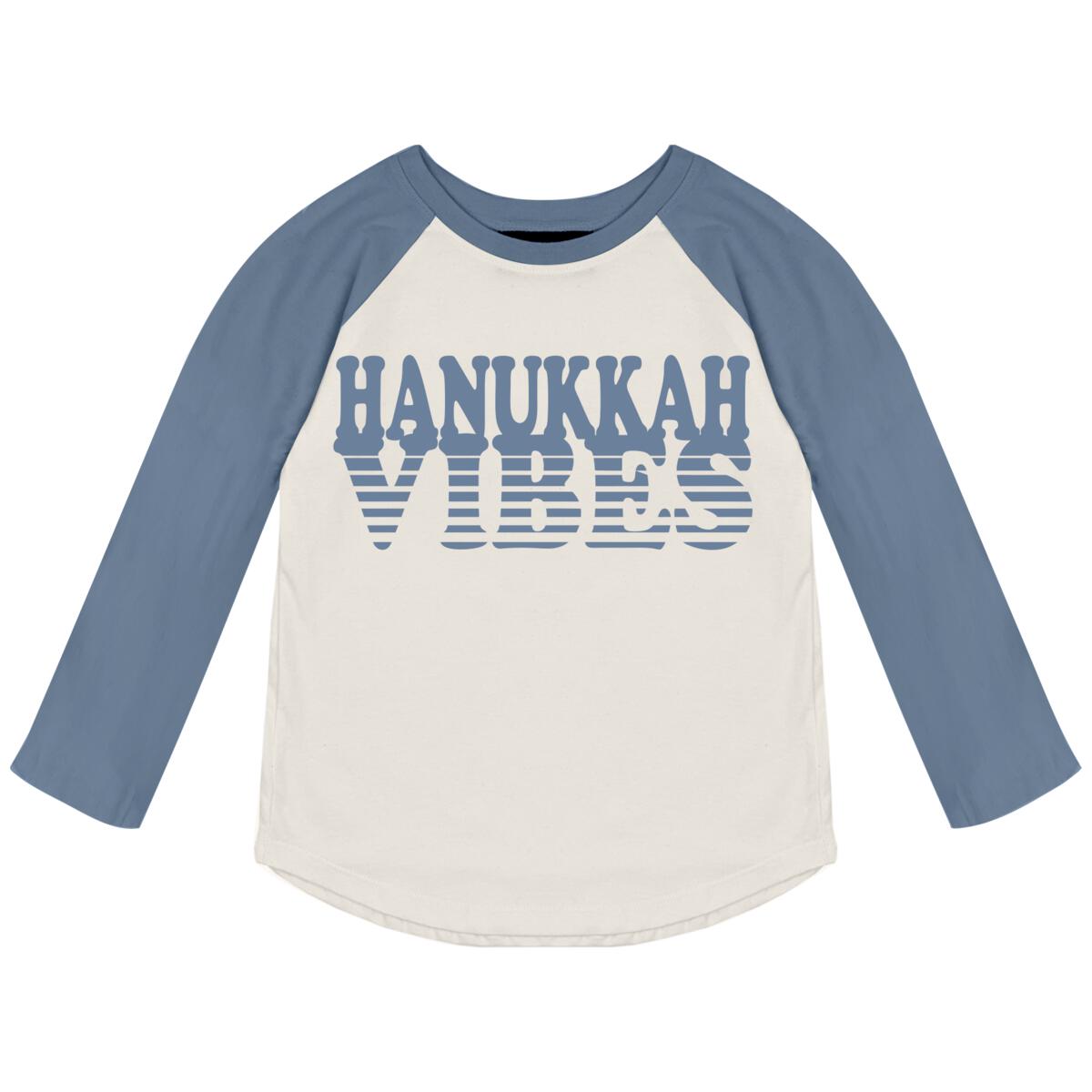 Hanukka Vibes Raglan LS Tee