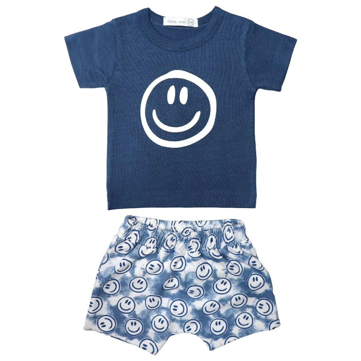 Smile Tee + Tie Dye Shorts