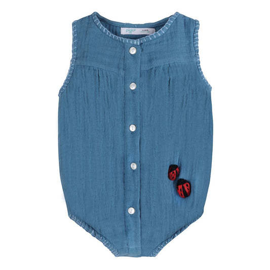 Embroidered Ladybird Beetle Romper