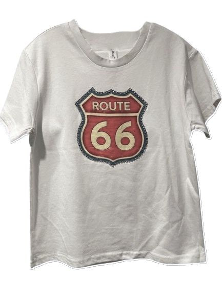 Route 66 SS Kid Tee in White