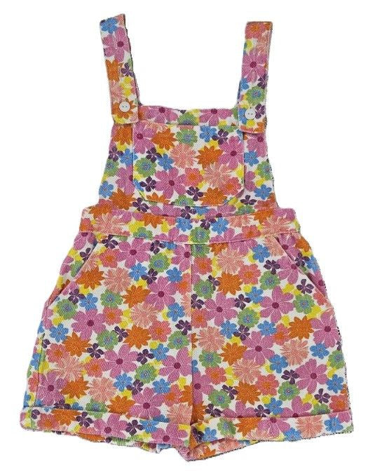 Floral Denim Toddler Short Romper