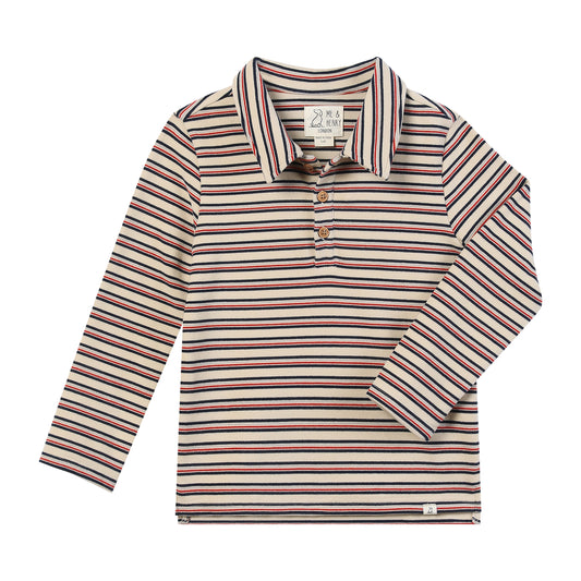 Cozy Striped Kid Polo