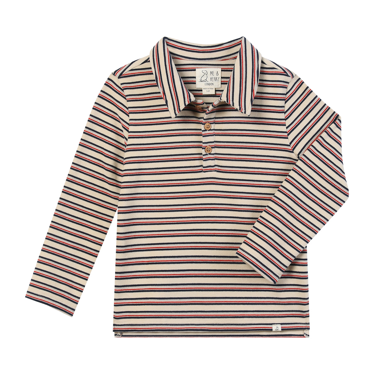 Cozy Striped Toddler Polo