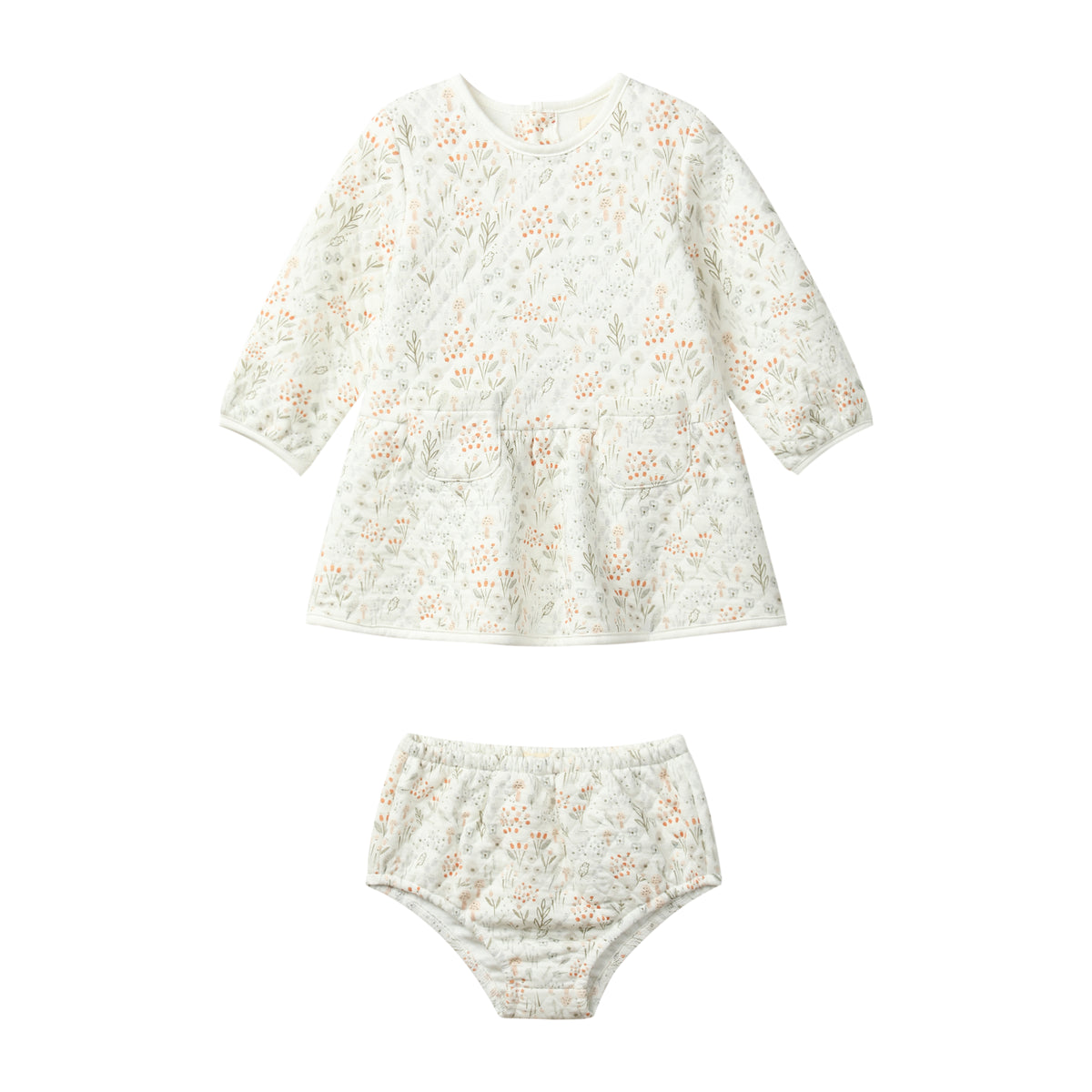 Flower Field Print Warm Baby Dress