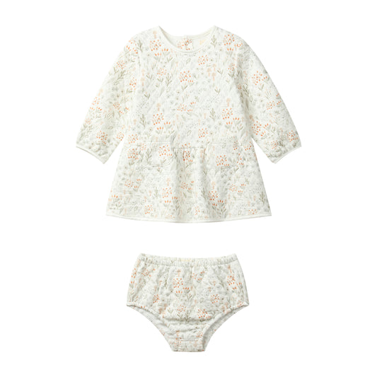 Flower Field Print Warm Baby Dress