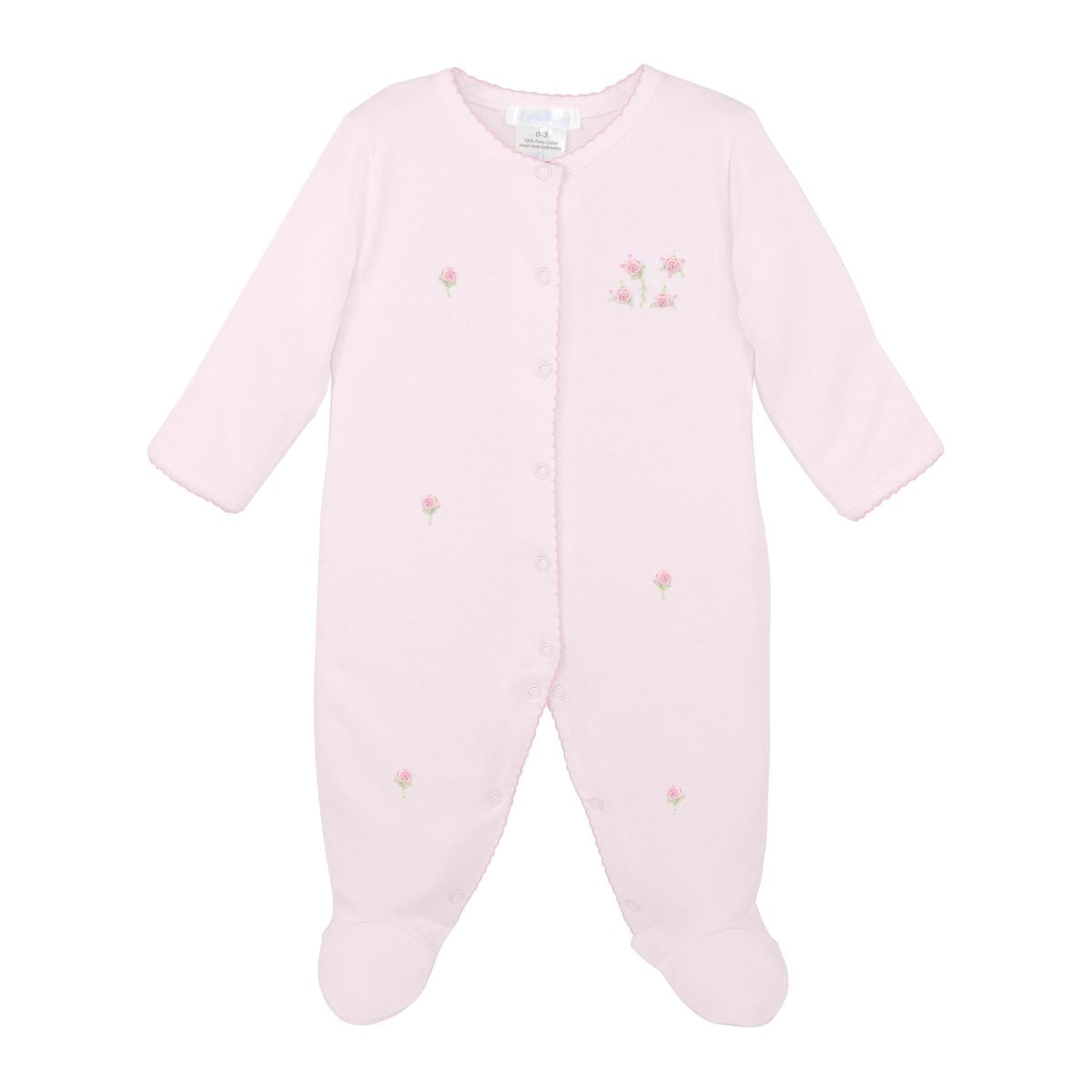 Baby Pink Rose Bouquet Footie