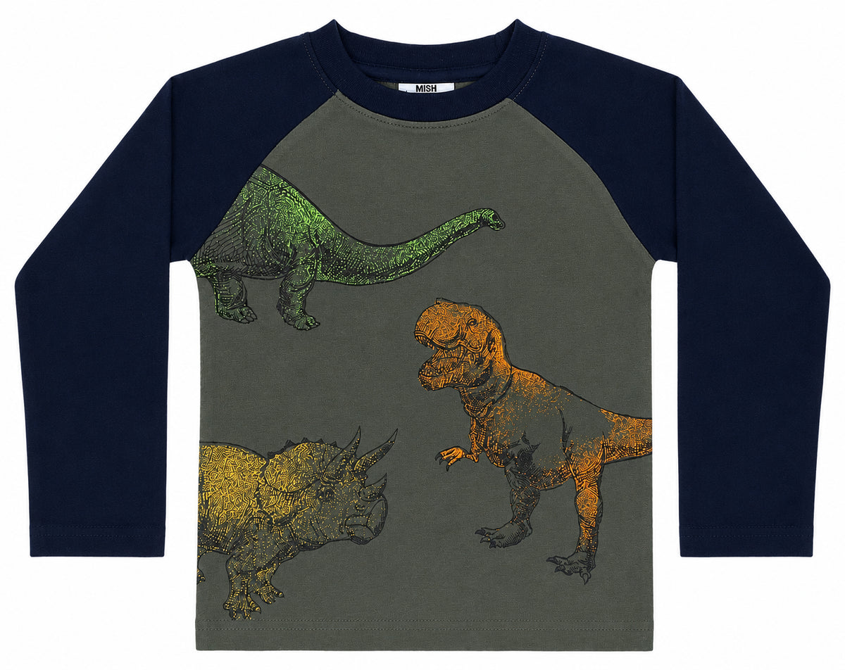 Dino Spray LS Tee
