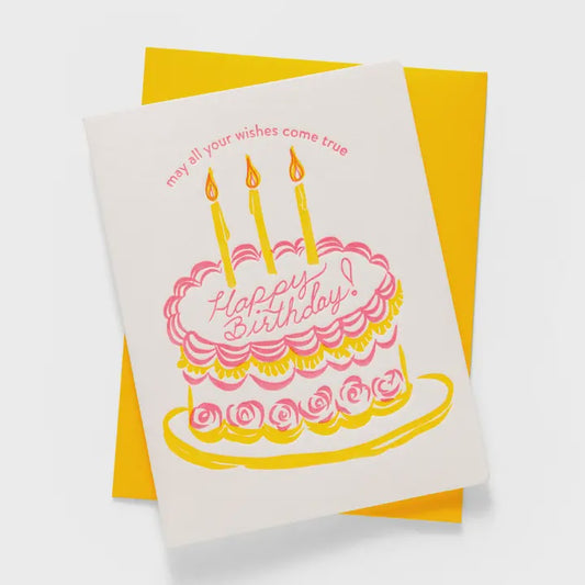 Wishes Come True | Letterpress Greeting Card | Birthday
