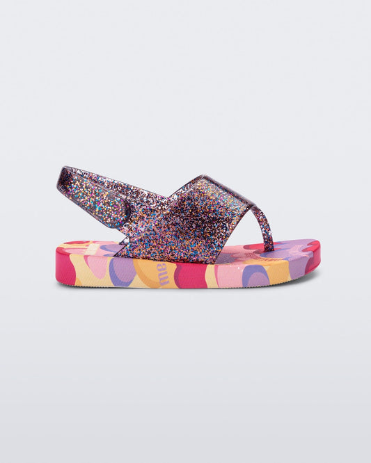 Shiny Flip Flop - Purple Glitter