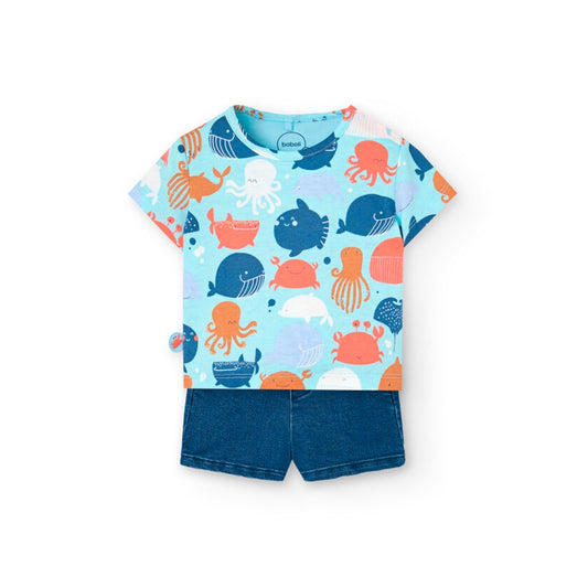 Ocean Creatures Chambray Set