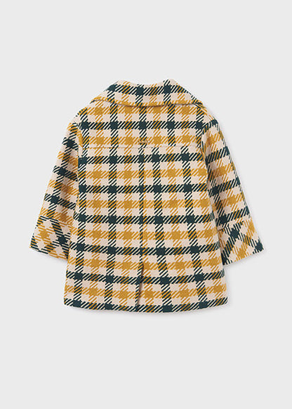 Bottle Green Plaid Retro Coat