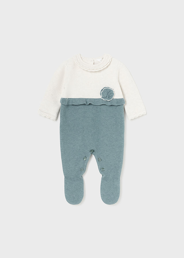 Tricot Knit Footed Romper / 2603