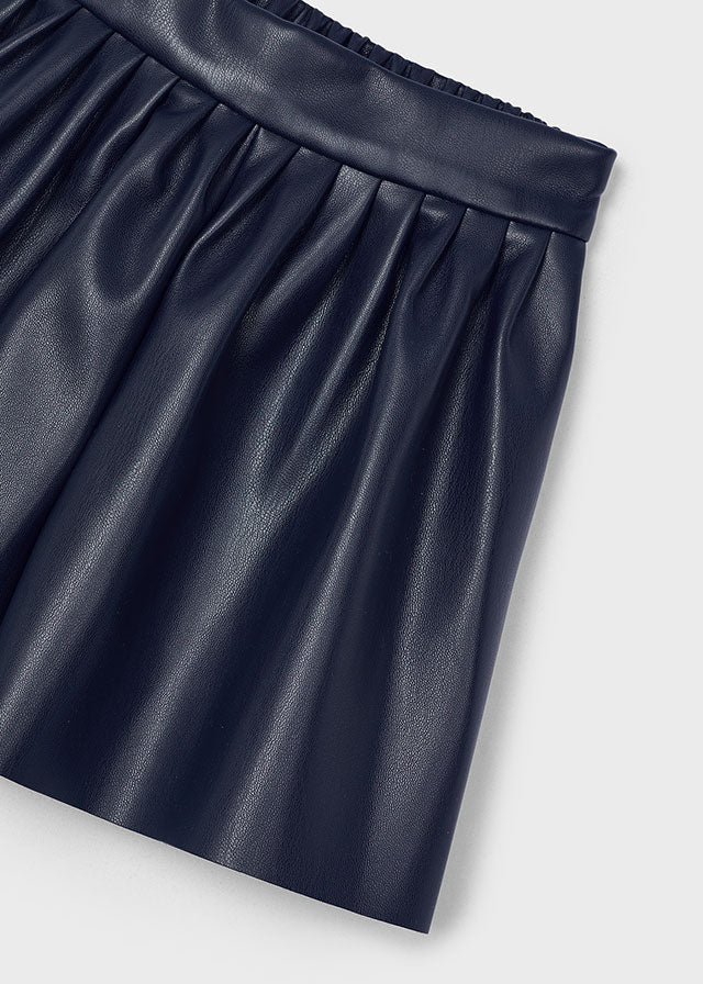 Faux Leather Skirt / 4907